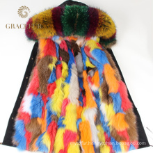 Top quality winter fur parka buy with fur lining